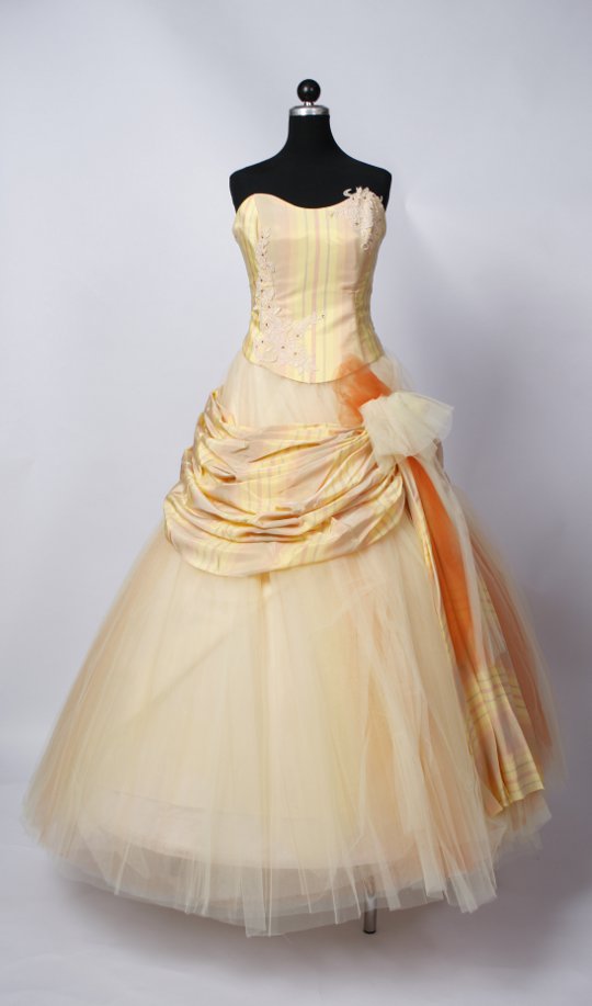 Ball gown with sash