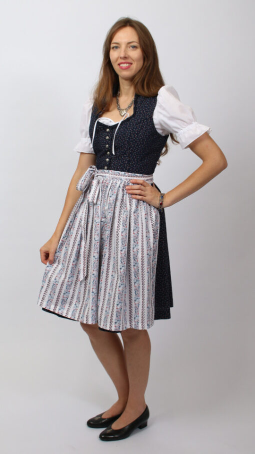 Dirndl - Dunkelblau-Weiß - Damen