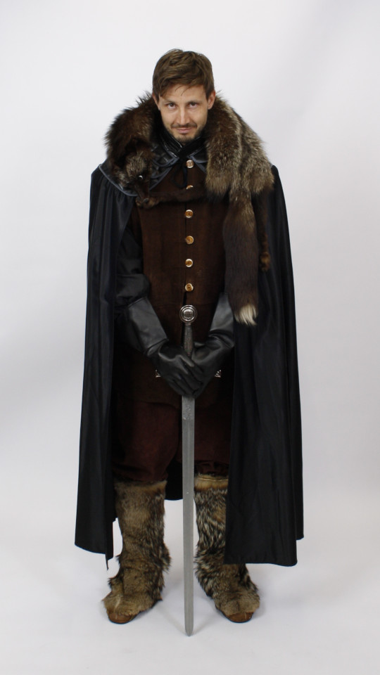 Krieger - Game of Thrones Outfit (Mantel, Weste und Handschuhe)